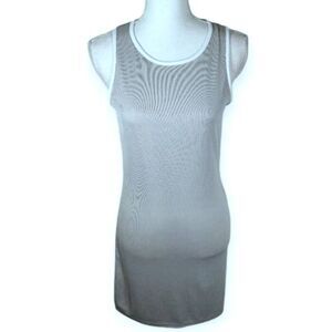 PRETTY LITTLE THING GRAY RIBBED DRESS SZ.6 EUC.